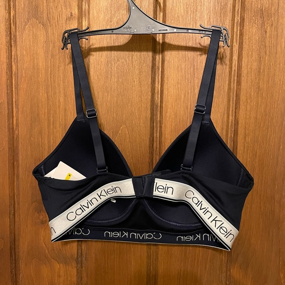NWT calvin klein bra lightly lined triangle black M - Picture 2 of 3